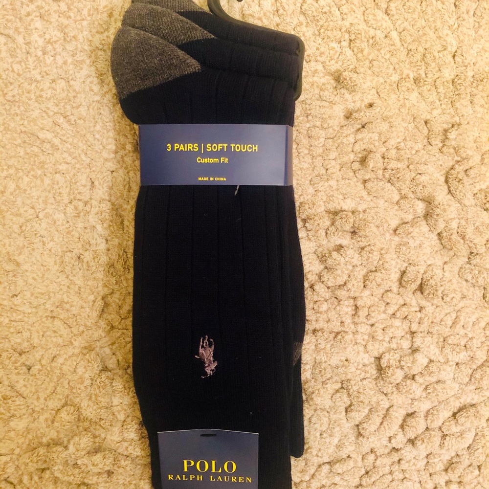 Polo socks 3 pack NWT